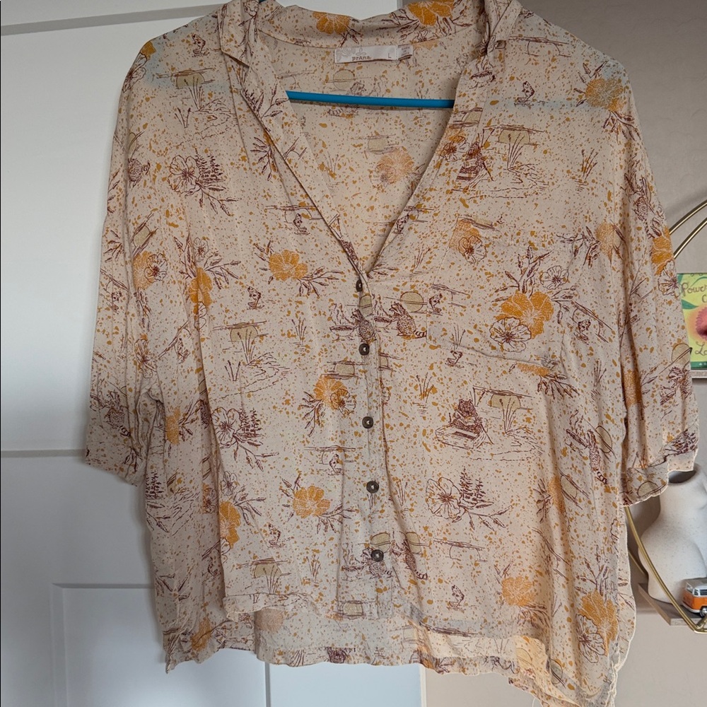 prAna Everyday Essential Iguala Top in Golden Hour Escape NWT